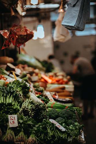 produce variety of vegetables on stall market