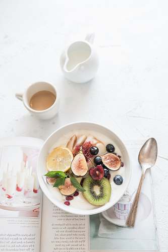 meal white ceramic plate beside gray steel spoon breakfast