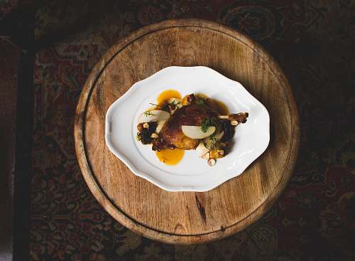 meal white ceramic plate plate