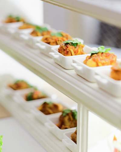 meal white ceramic platter lunch