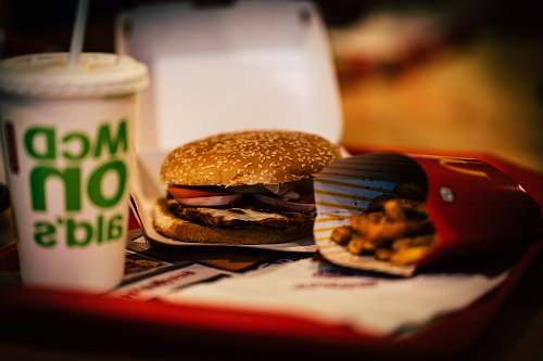 burger white disposable cup brown