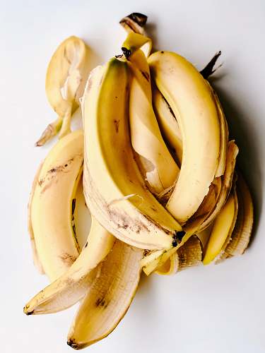 fruit yellow banana peels banana