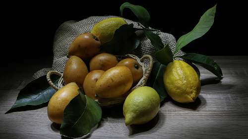 plant yellow fruits on brown surface fruit