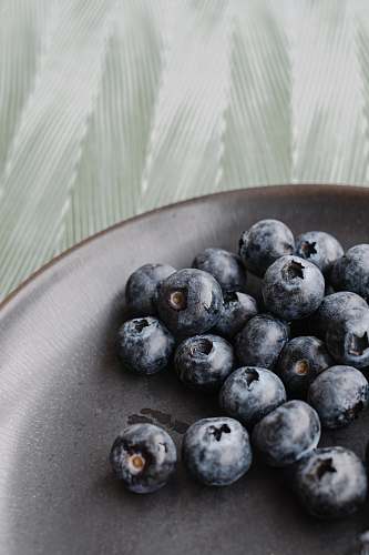 plant blackberries on plate blueberry