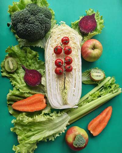 plant bunch of vegetables apple