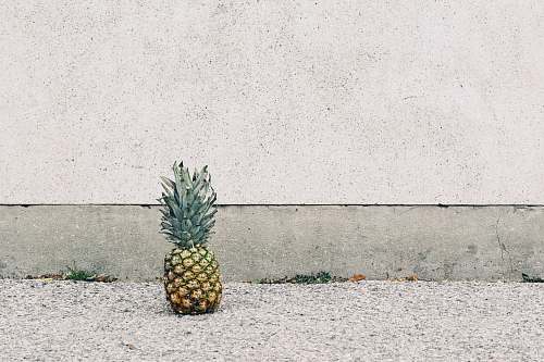 pineapple pineapple fruit beside wall food