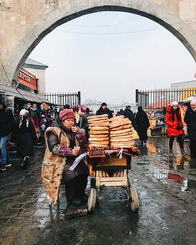 bread women's brown vest person