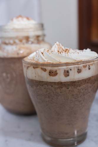 beverage chocolate with whip cream drink