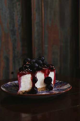 blueberry slice of berry cake fruit