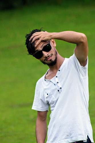 accessory man wearing white shirt sunglasses