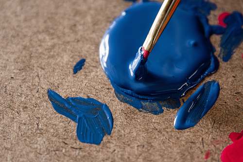 clothing blue paint helmet