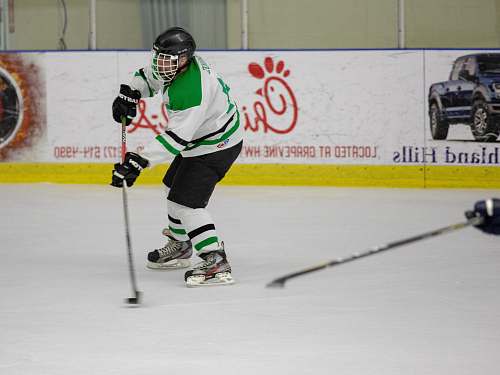 human hockey player on ice court person