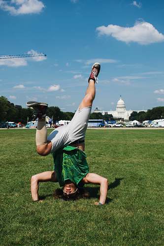 clothing person on grass shorts