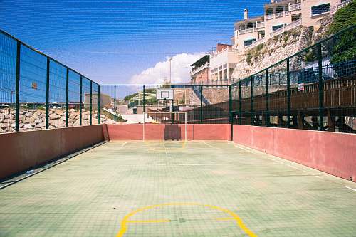 sport green concrete court gibraltar