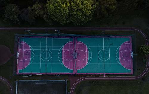 sports two basketball courts basketball court