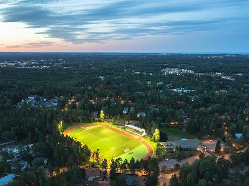 landscape aerial photography of field nature