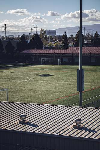 field soccer field grey
