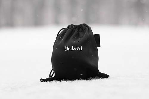black-and-white black and white Lenshall drawstring bag apparel