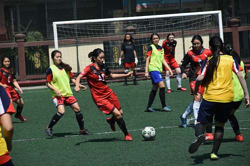 soccer girls playing soccer sport