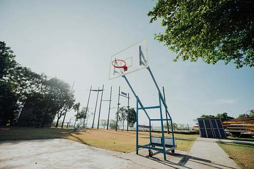 bench white and red basketball hoop hoop