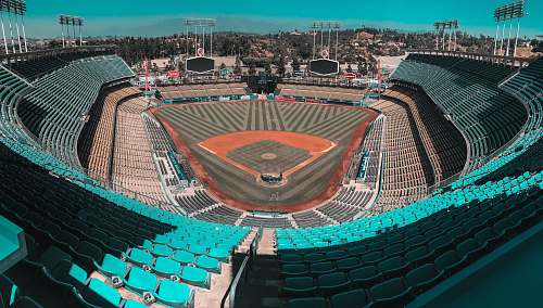 people architectural photography of baseball stadium building