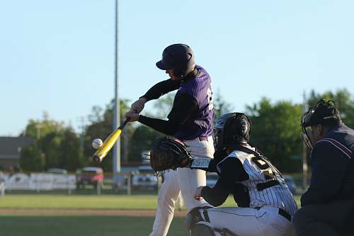 person baseball player about to hit ball people