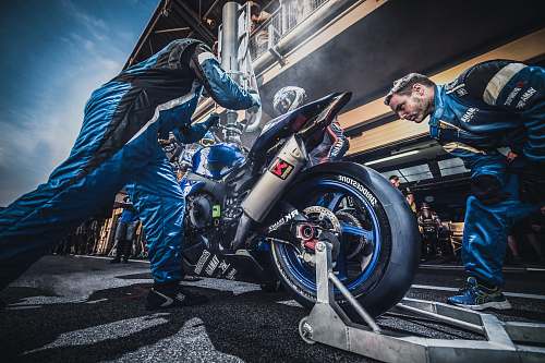 machine blue sport bike wheel