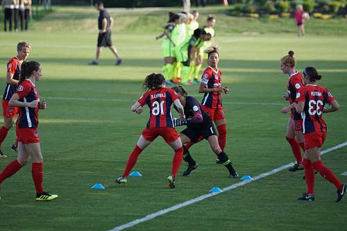 people female soccer players outdoor person