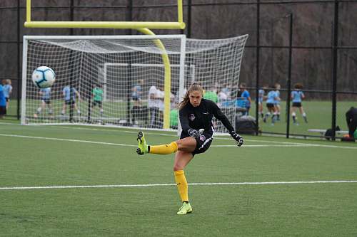 person football female player on field people