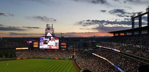 person football stadium during golden hour building