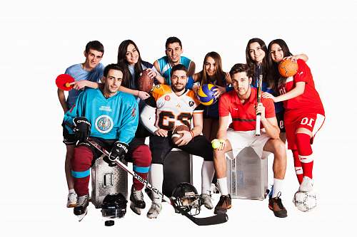 person group of people wears sports attire people