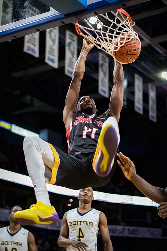 person man dunking sports