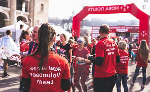 person men and women in a fun run activity apparel