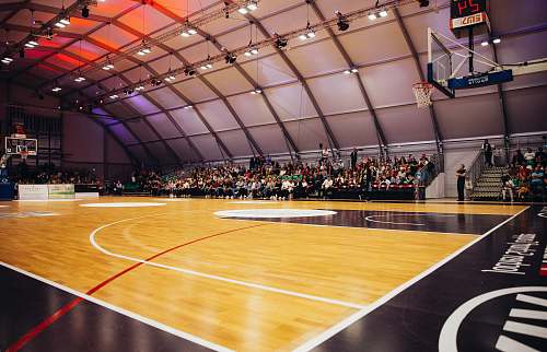 person people inside a basketball gym people