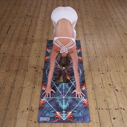 person woman doing yoga exercise people