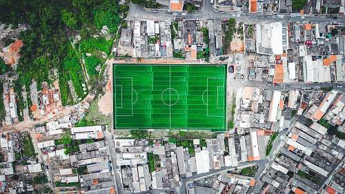 landscape aerial photography of stadium outdoors