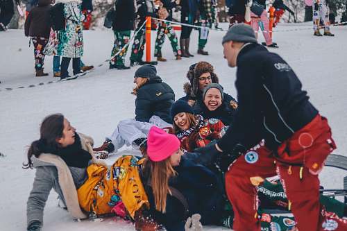 person people on snow human