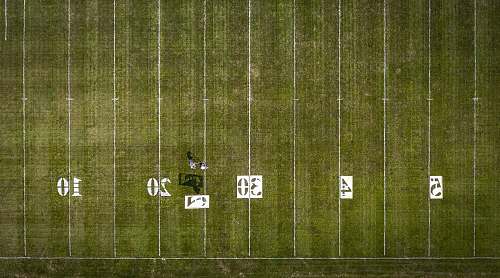 field aerial photo of football field football