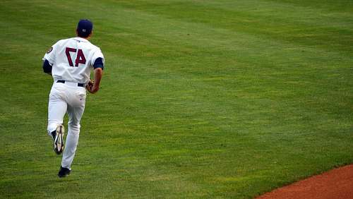 sport baseball player 47 running in field baseball