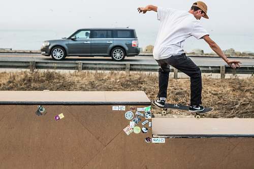 sport man playing skateboard sports
