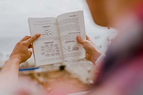 book person reading book during daytime text