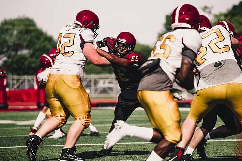 people white and red football jersey football