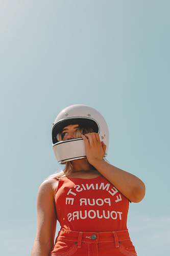 people woman wearing helmet helmet