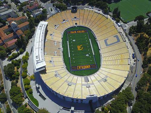 berkeley aerial photography of California Golden Bears stadium intersection