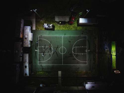 naples aerial photography of green basketball court united states