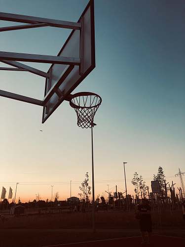 basketball basketball court during sunset basketball court