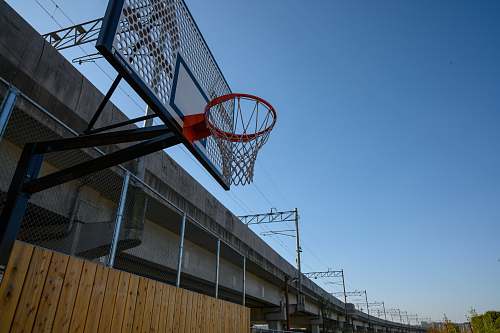sports black and red basketball hoop team