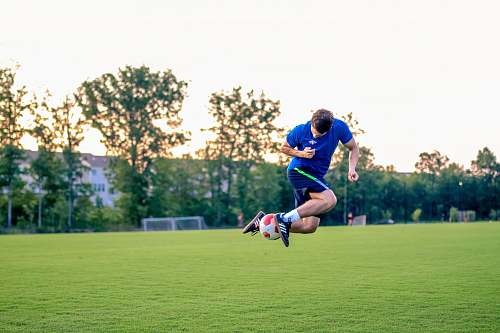 football man playing soccer soccer