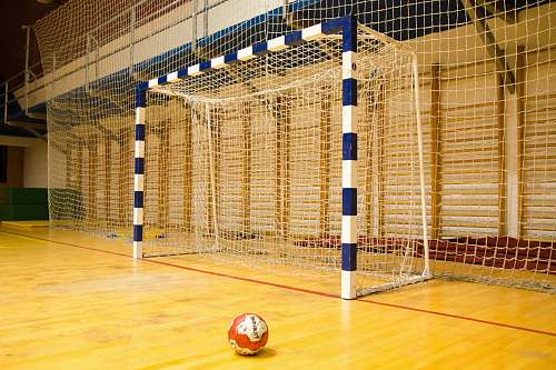 sport blue and white goal team