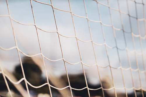 grey white mesh net football